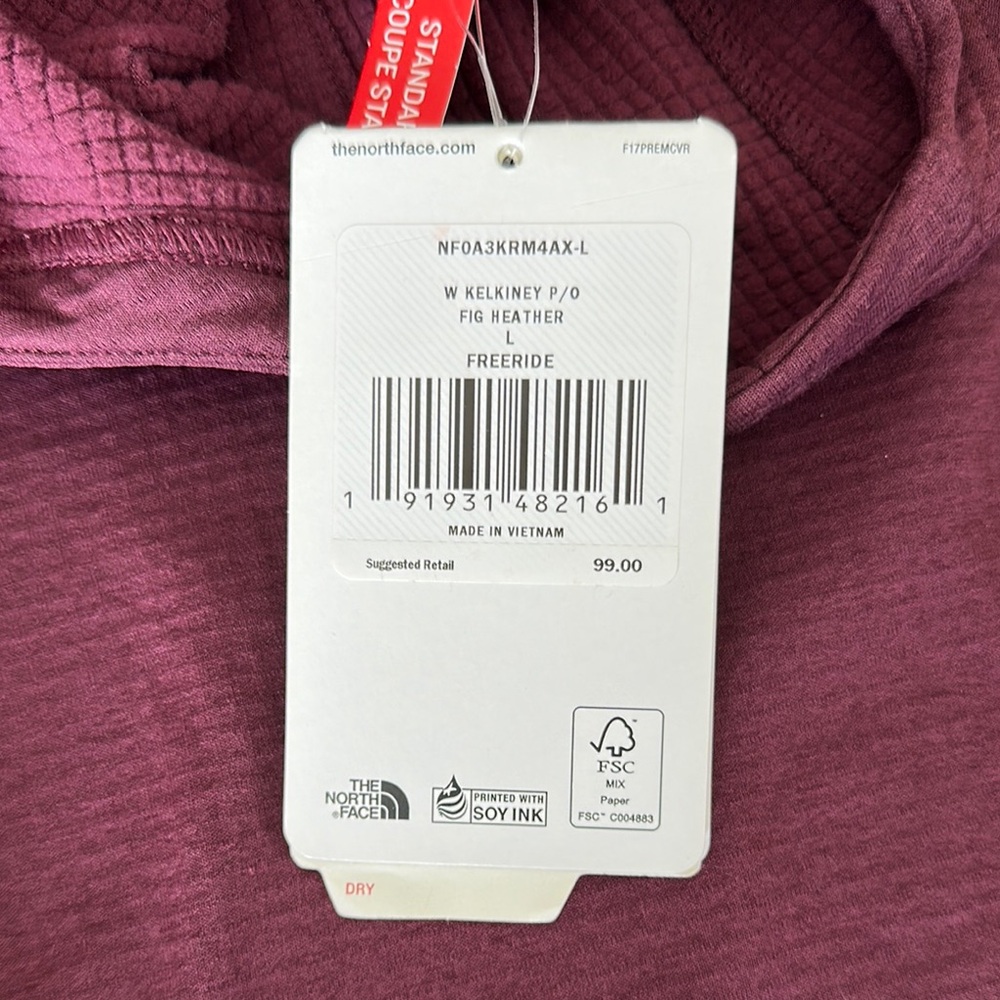 The North Face Purple Fitted Hoodie with Mock Neck - Picture 4 of 4
